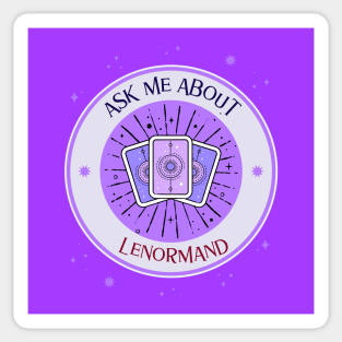 Ask me about Lenormand for teacher or reader Sticker